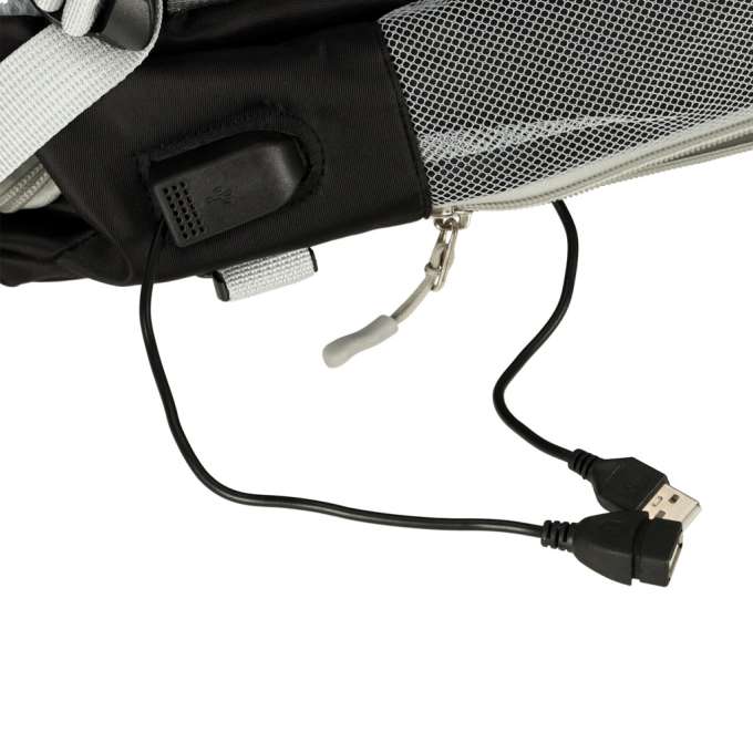 Airplane travel backpack waterproof USB cable 45x16x28cm black