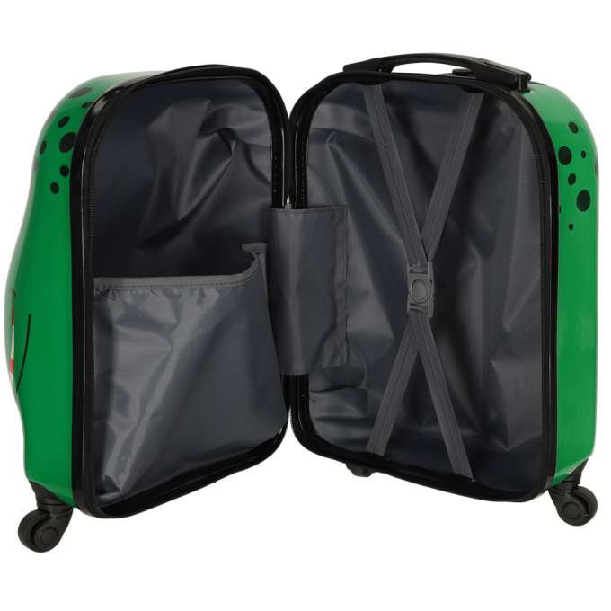 Children's travel suitcase on wheels hand luggage crocodile