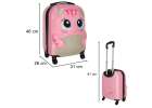 Children's travel suitcase on wheels hand luggage pink cat 7