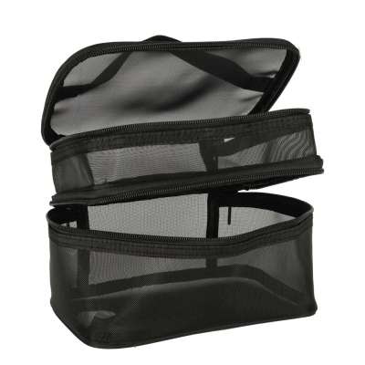 Cosmetic travel organizer folding piled organizer for storing cosmetics accessories black