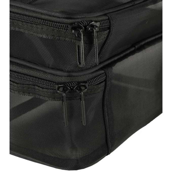 Cosmetic travel organizer folding piled organizer for storing cosmetics accessories black