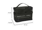 Cosmetic travel organizer folding piled organizer for storing cosmetics accessories black 7