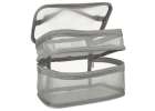 Cosmetic travel organizer folding piled organizer for storing cosmetics accessories gray 4