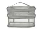 Cosmetic travel organizer folding piled organizer for storing cosmetics accessories gray 5