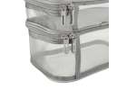 Cosmetic travel organizer folding piled organizer for storing cosmetics accessories gray 6