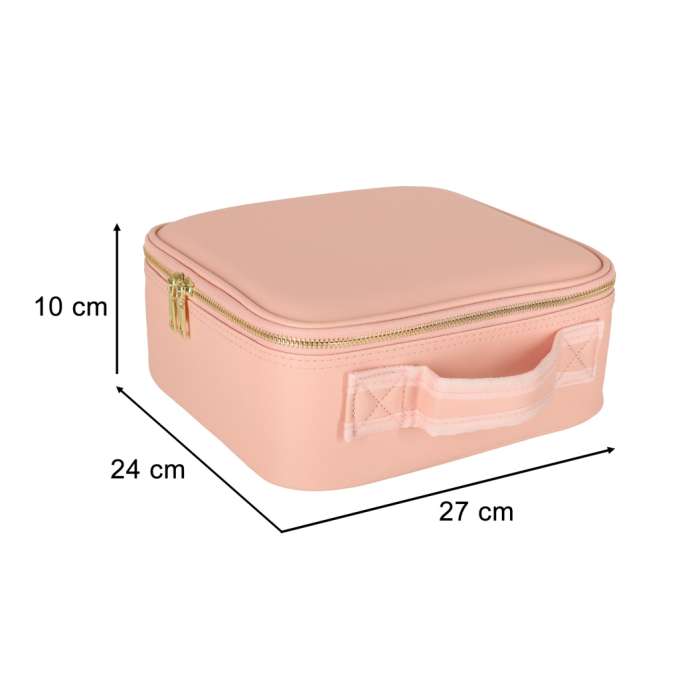 Cosmetics organizer with mirrors pink