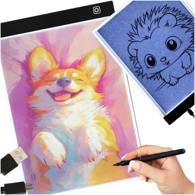 Drawing board graphics tablet tracing paper illuminated LED A3