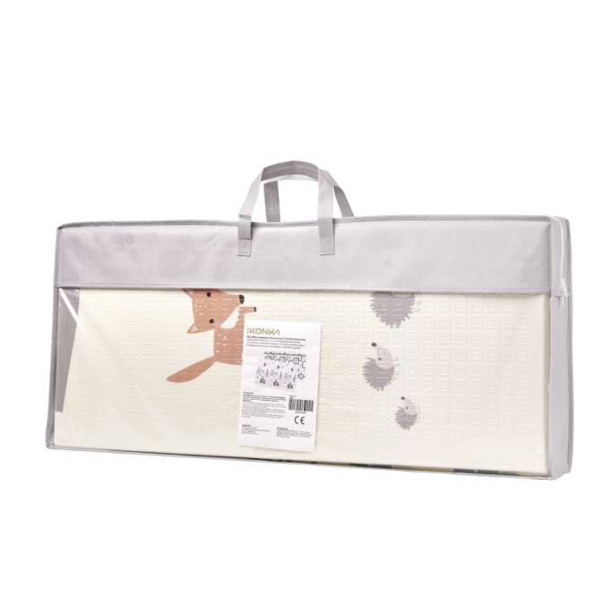 Educational folding foam mat double-sided 179x198cm street/forest