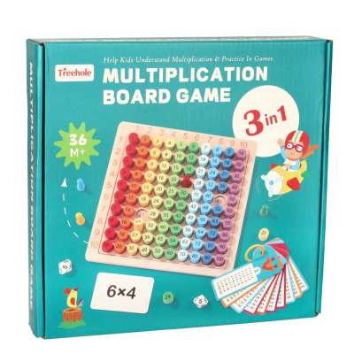 Educational multiplication table toy wooden board