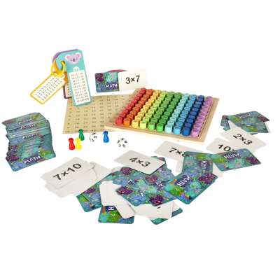 Educational multiplication table toy wooden board