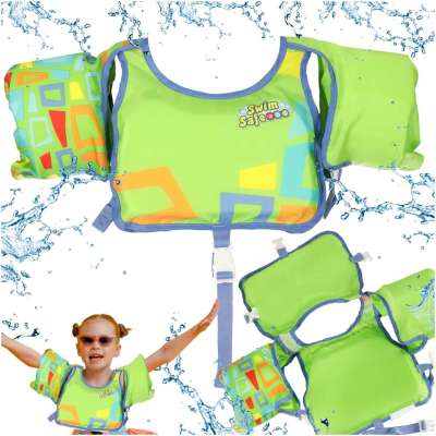 Foam waistcoat with swimming sleeves kapok for children 3-6 years 19-30 kg BESTWAY 32174 green