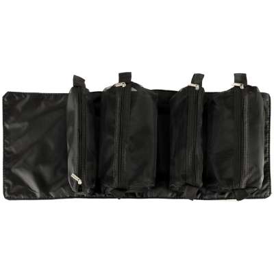 Folding travel cosmetic bag removable retractable 4-in-1 large capacity portable black
