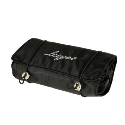 Folding travel cosmetic bag removable retractable 4-in-1 large capacity portable black