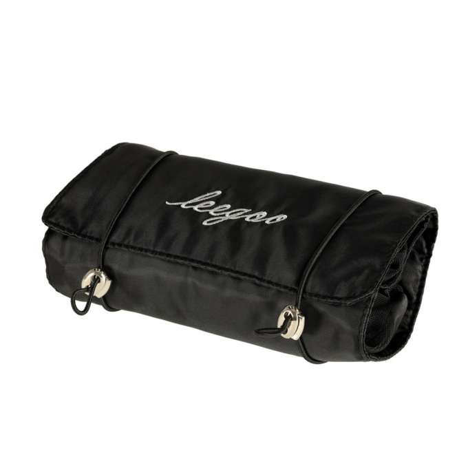 Folding travel cosmetic bag removable retractable 4-in-1 large capacity portable black