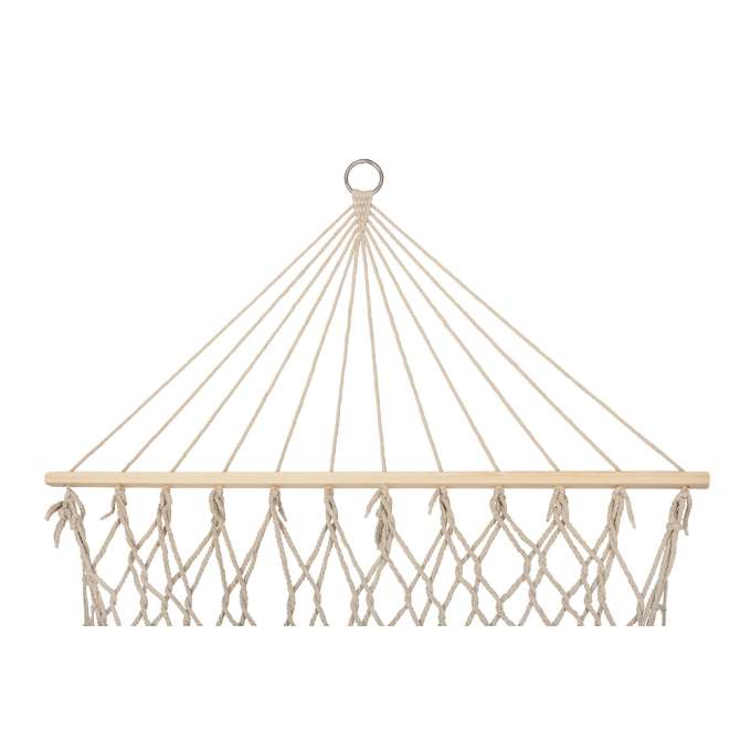 Garden hammock boho tassels 200cm ecru 250kg