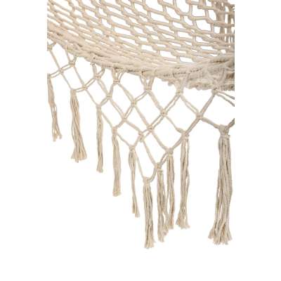 Garden hammock boho tassels 200cm ecru 250kg