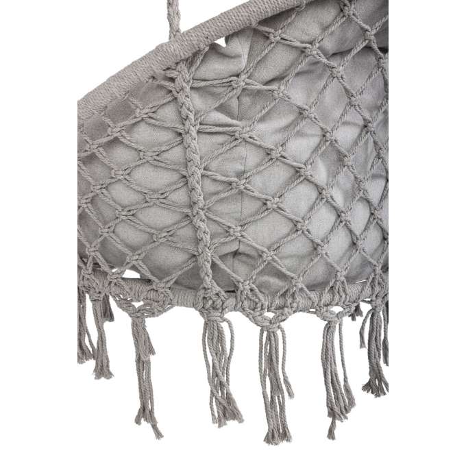 Hanging chair swing seat with cushion XXL grey 120kg