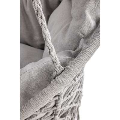 Hanging chair swing seat with cushion XXL grey 120kg