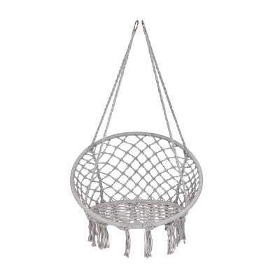 Hanging chair swing seat with cushion XXL grey 120kg