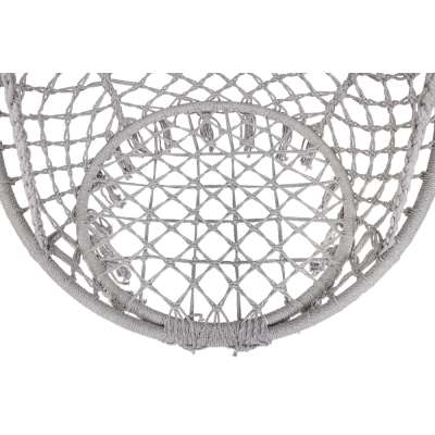 Hanging chair swing seat with cushion XXL grey 120kg