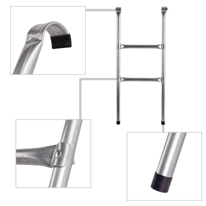 Metal trampoline ladder