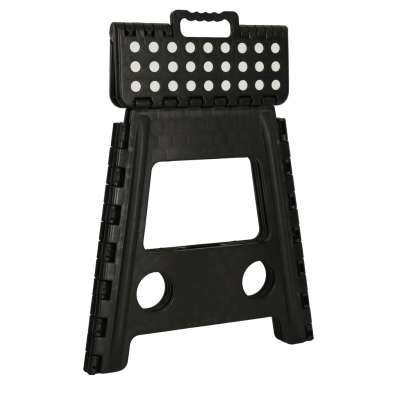 Non-slip folding stool 39cm black