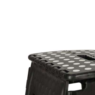 Non-slip folding stool 39cm black
