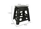 Non-slip folding stool 39cm black 5