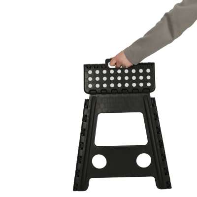 Non-slip folding stool 39cm black