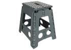 Non-slip folding stool 39cm dark grey 2