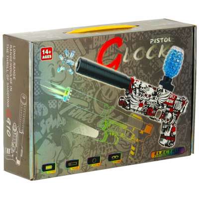 Pistolet na kulki żelowe wodne karabin zasilanie akumulatorowe USB + okulary 550szt. 7-8mm