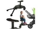 Pushchair extension with baby seat black 1