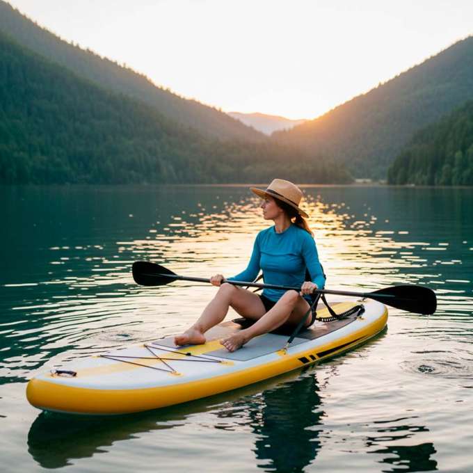 Seat with backrest for SUP board kayak