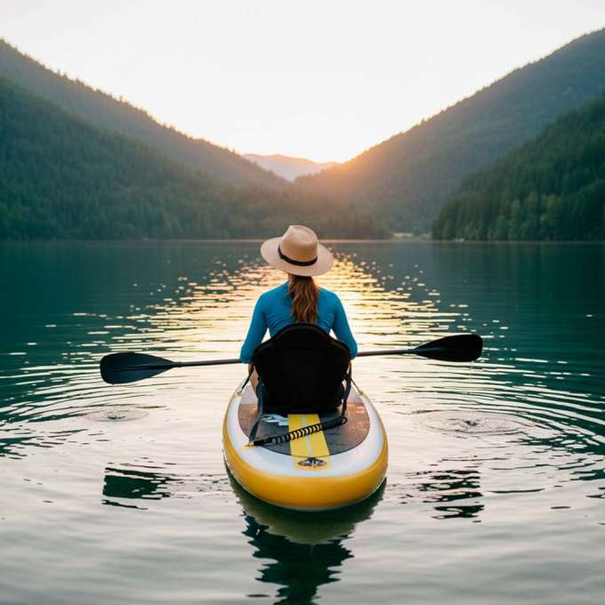 Seat with backrest for SUP board kayak