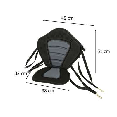 Seat with backrest for SUP board kayak
