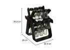 Spice organizer rack rotating containers 8