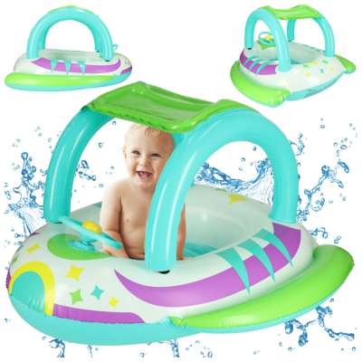 Swimming ring inflatable wheel with handlebars children's pontoon with seat BESTWAY 34149
