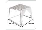 Tent pavilion gazebo garden party commercial White 3X3m 13