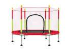 Trampolina do domu ogrodu dla dzieci siatka piłki 140cm 55inch czerwona 1