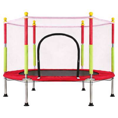 Trampolina do domu ogrodu dla dzieci siatka piłki 140cm 55inch czerwona