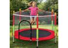 Trampolina do domu ogrodu dla dzieci siatka piłki 140cm 55inch czerwona 8