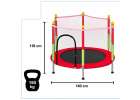 Trampolina do domu ogrodu dla dzieci siatka piłki 140cm 55inch czerwona 9