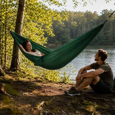 Travel camping hammock 270cm ecru