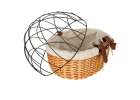 Wicker bike basket with metal rack for dog cat carrier 7