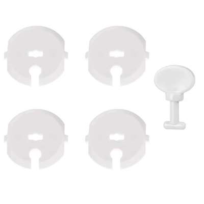 [Zestaw] Protector for grounded electrical outlet 1pc. + Security key for grounded electrical outlet 1pc.