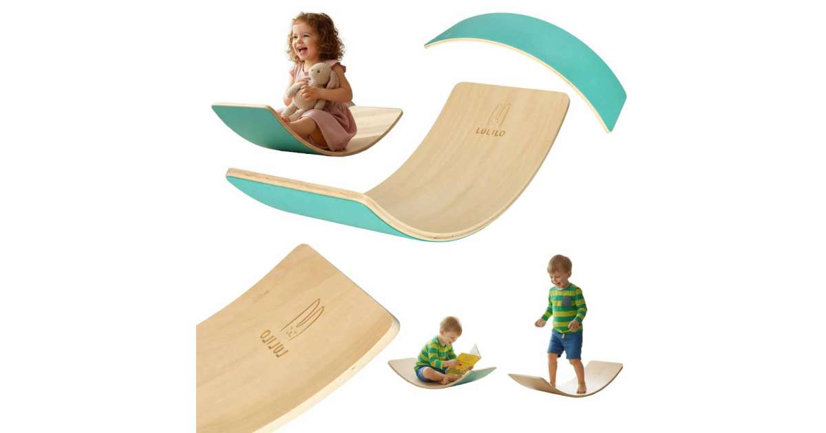 LULILO Ajlo turquoise children's felt rocker balance board - Ikonka ...