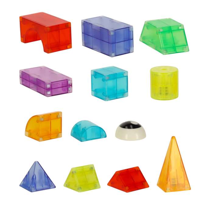 3D construction magnetic bricks LED glowing 134 el.