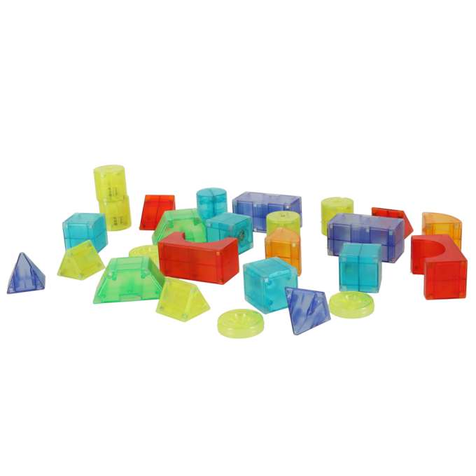 3D construction magnetic bricks LED glowing 134 el.