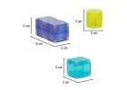 3D construction magnetic bricks LED glowing 134 el. 10