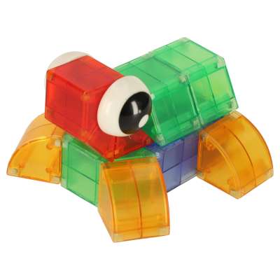 3D construction magnetic bricks LED glowing 32 el.